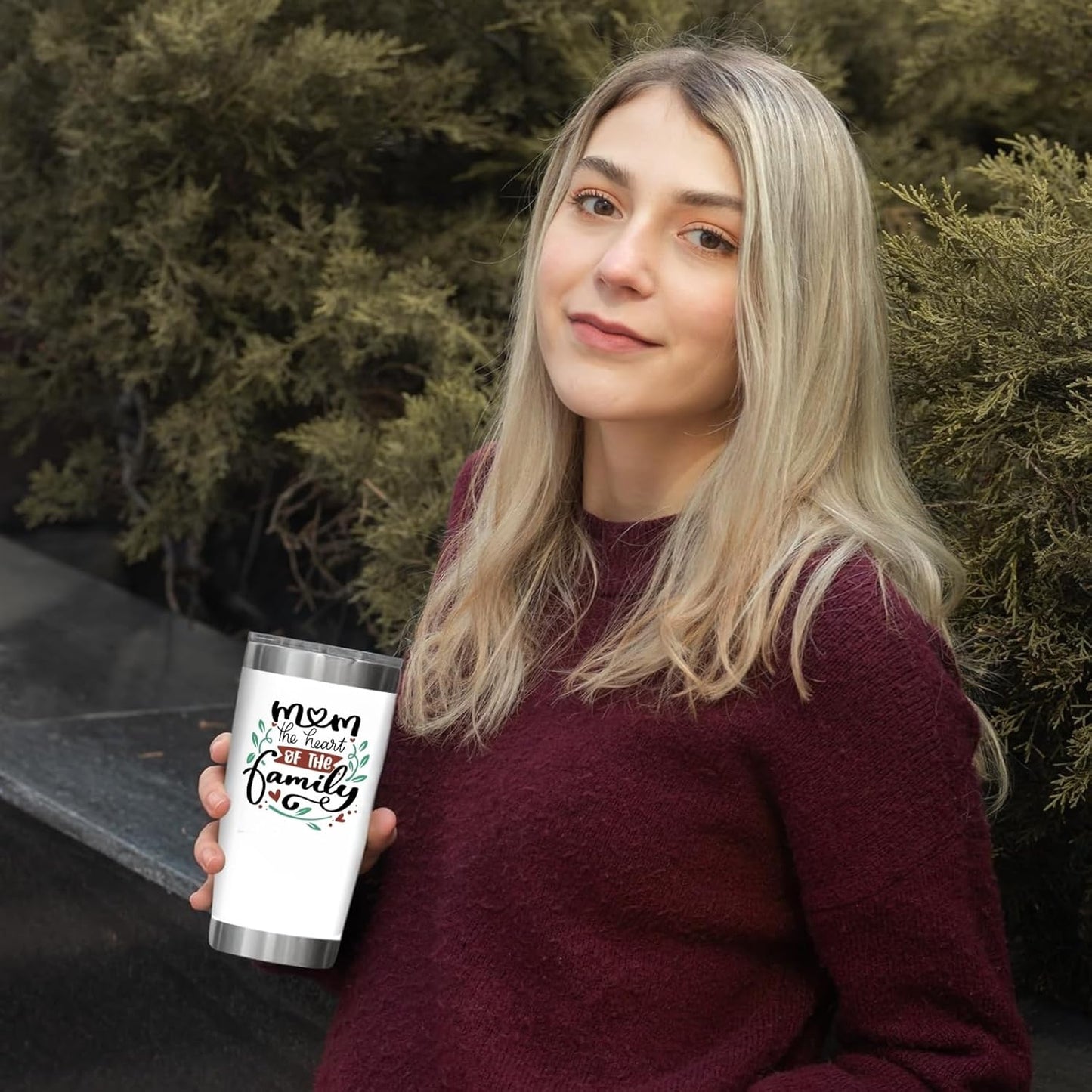 Birthday Gifts for Mom - 20 oz Stainless Steel Insulated Coffee Tumbler with Lid - Mom Birthday Gifts from Daughter Son, Mothers in Law, Mama, Grandma Gift Ideas, Tumblers for Women