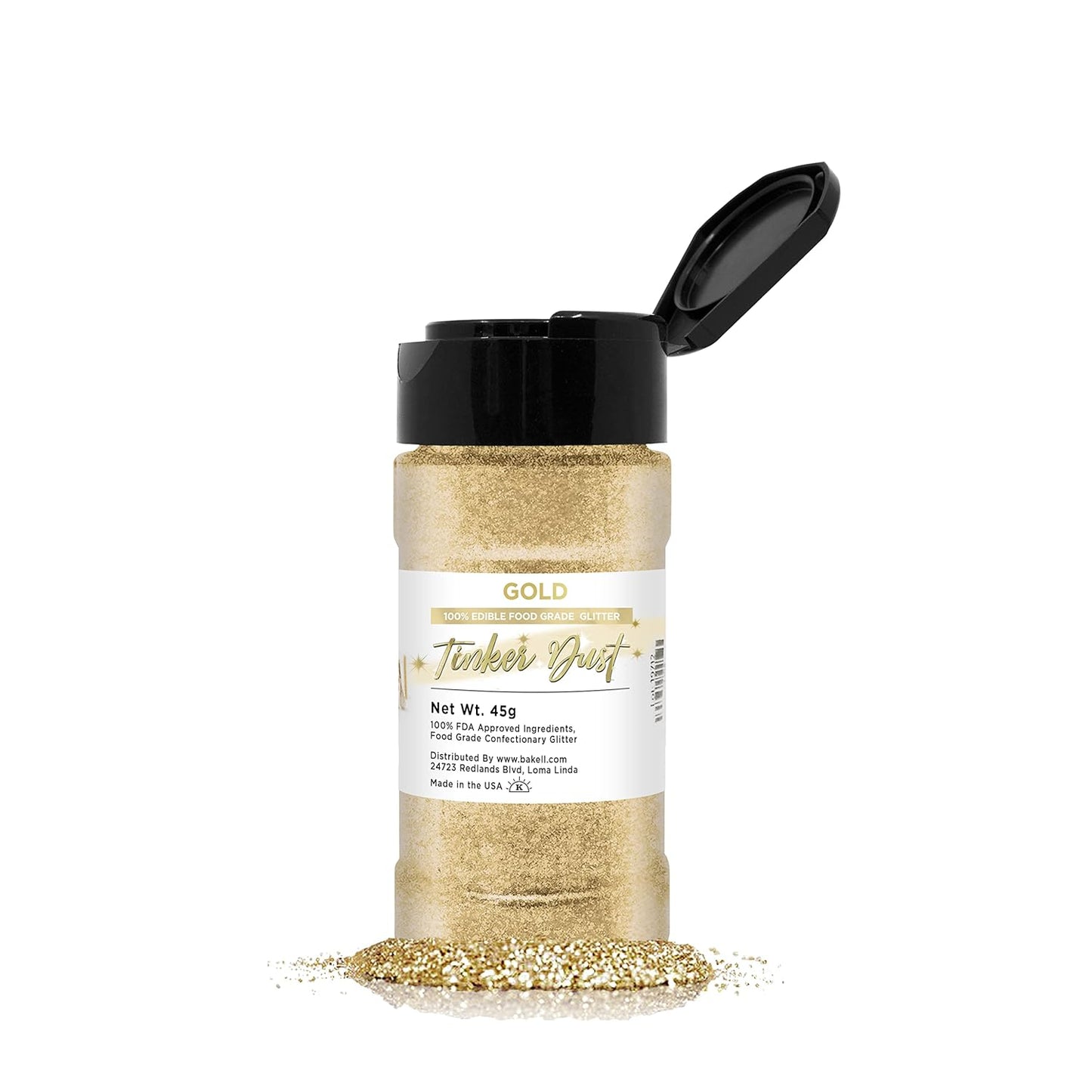 Gold Tinker Dust - (45g 1x Shaker Jar) | Add a Regal Touch to Your Delicacies with Edible Glitter!