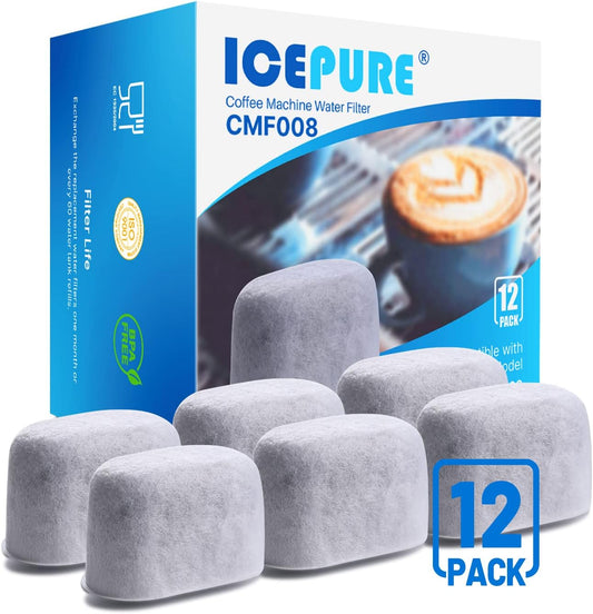 ICEPURE Coffee Machine Water Filter Replacement for Breville BWF100 BWF100NA BES980XL BES920XL BES900XL BES860XL BES870XL Barista Espresso, BES840XL BKC600XL BKC700XL, 12PACK