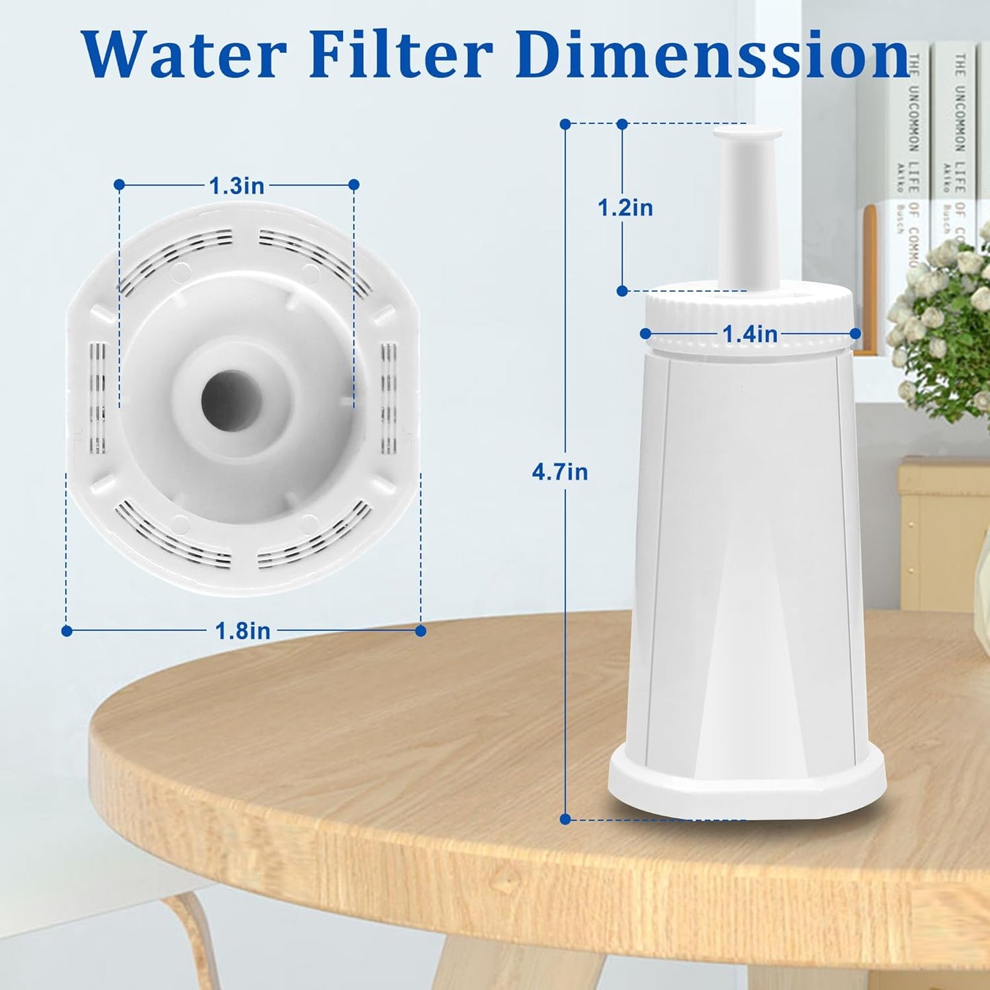 TOMOON Water Filter Replacement for Breville Espresso Machines Barista Touch BES880, Barista Pro BES878,Oracle Touch BES990,Oracle BES980,Dual Boiler BES920 Bambino ClaroSwiss Sage,8 Pack