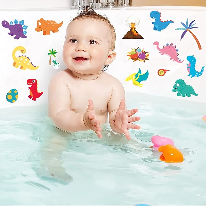 Window Clings Stickers for Kids Window Gel Clings Decals Thick Gel Clings Toddlers and Adults Classroom Home Nursery Airplane Birthday Party Supplies (Dinosaur)