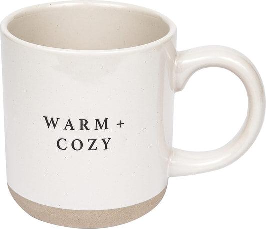 Sweet Water Decor Warm and Cozy Stoneware Coffee Mugs | Christmas Coffee Mugs | Microwave & Dishwasher Safe | 14oz Coffee Cup | Fall Gifts | Christmas Gifts for Her