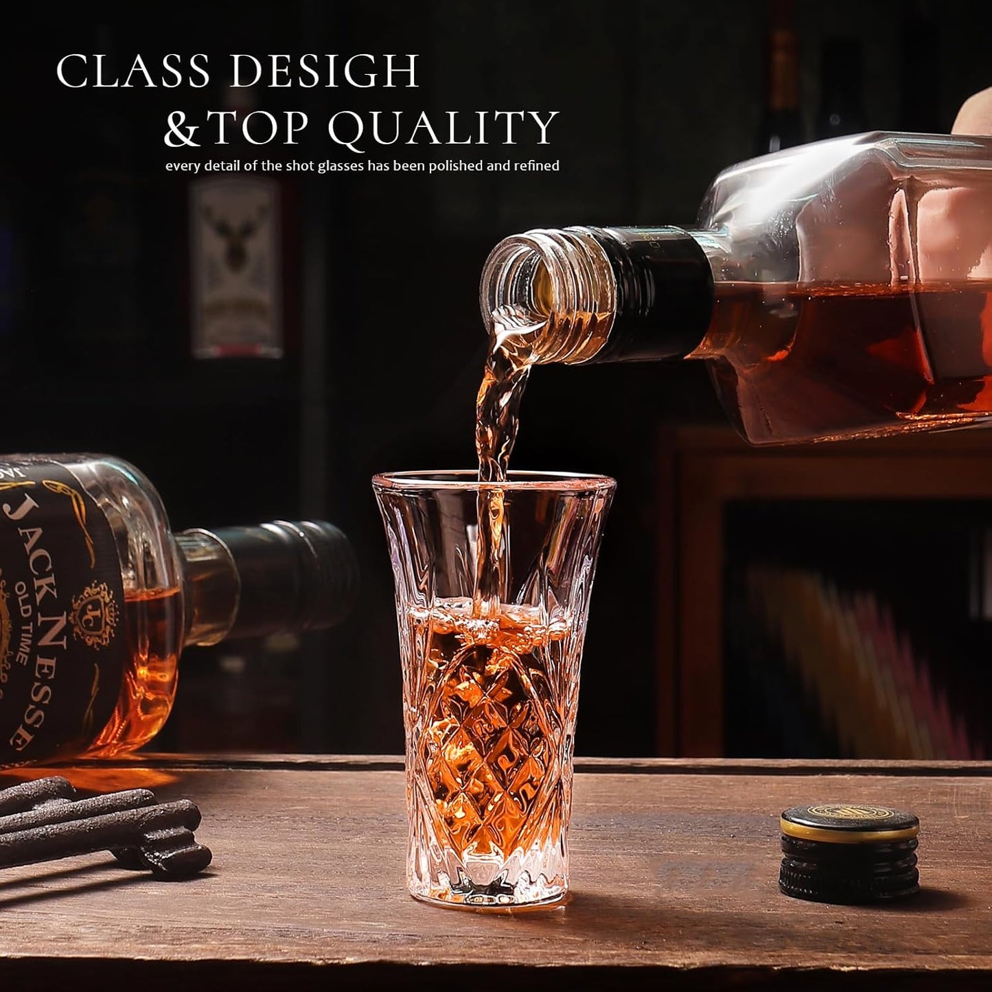 2 oz Shot Glasses Set,12-Pack Shot Glass with Heavy Base Crystal Shot Glasses Bulk Small Glass Cups for Liqueur Spirits Bar Party Favor Housewarming Gift