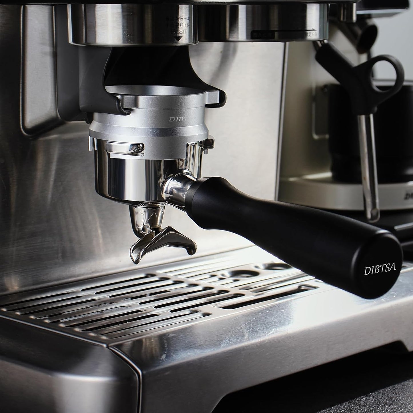 DIBTSA Espresso Dosing Funnel Compatible with Breville/Sage 54mm Portafilter, Aluminum Alloy, Silver
