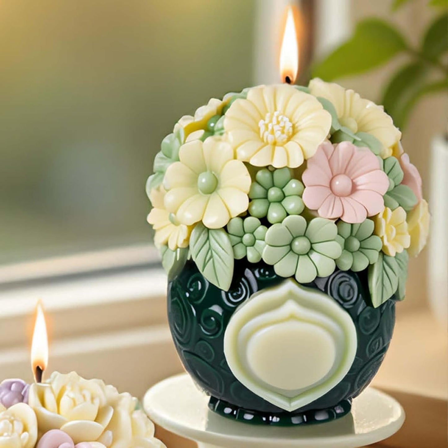 Bulk Flower Bottle Tulip Rose Cylinder Molds Silicone Wave Spiral Candle Mold - Silicone Resin Casting Molds for Candle & Resin & Soap Craft Supplies