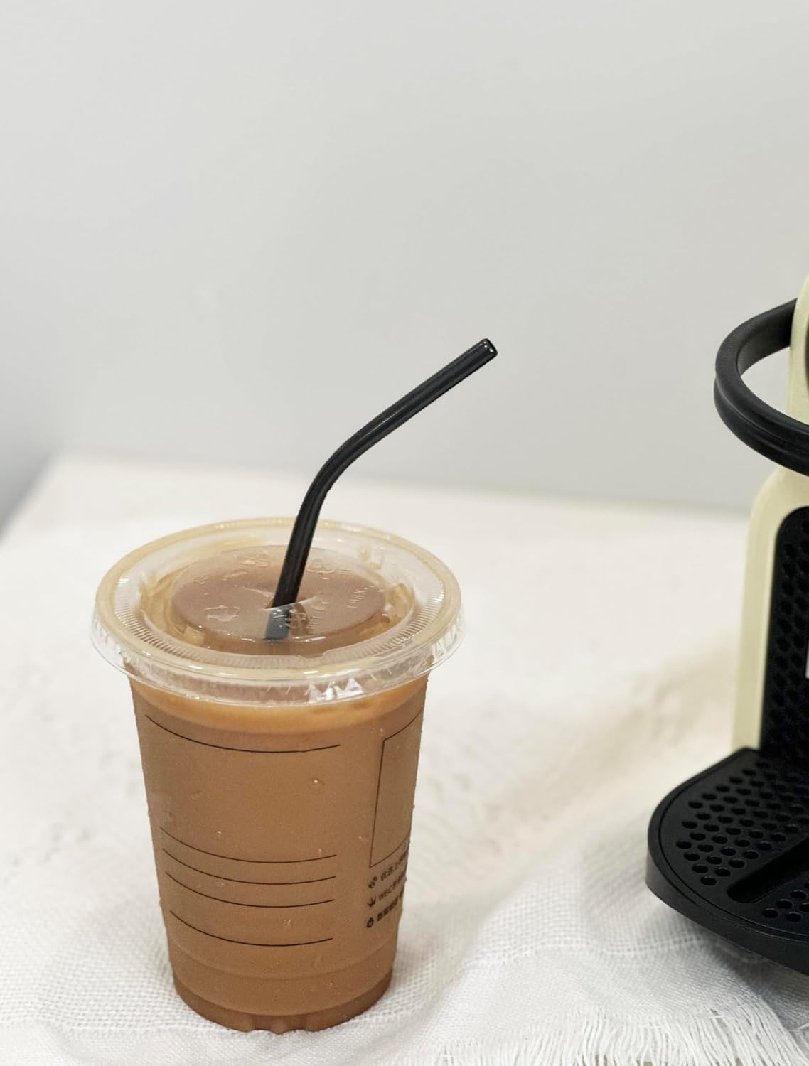 10 Pcs Stainless Steel Straws, Reusable Drinking Straws, 5 Straight + 5 Bent Metal Straws Set With 2 Pcs Cleaning Brushes (Black, 8.5 Inch)