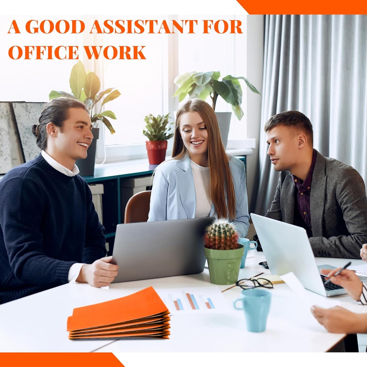 36 Pcs Classification Folders Letter Size, Back to School Supply for Teacher, Student, 1 Divider Pressboard File Folder Bulk with 2 Fasteners, 3.5 Inch Expanding File Organizer (Orange)