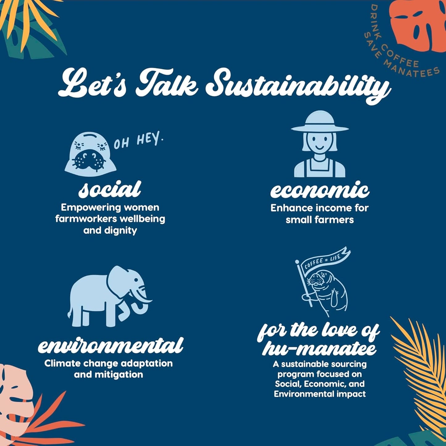 Manatee Gourmet Coffee, Manatee Blend, 2 lb. Whole Bean