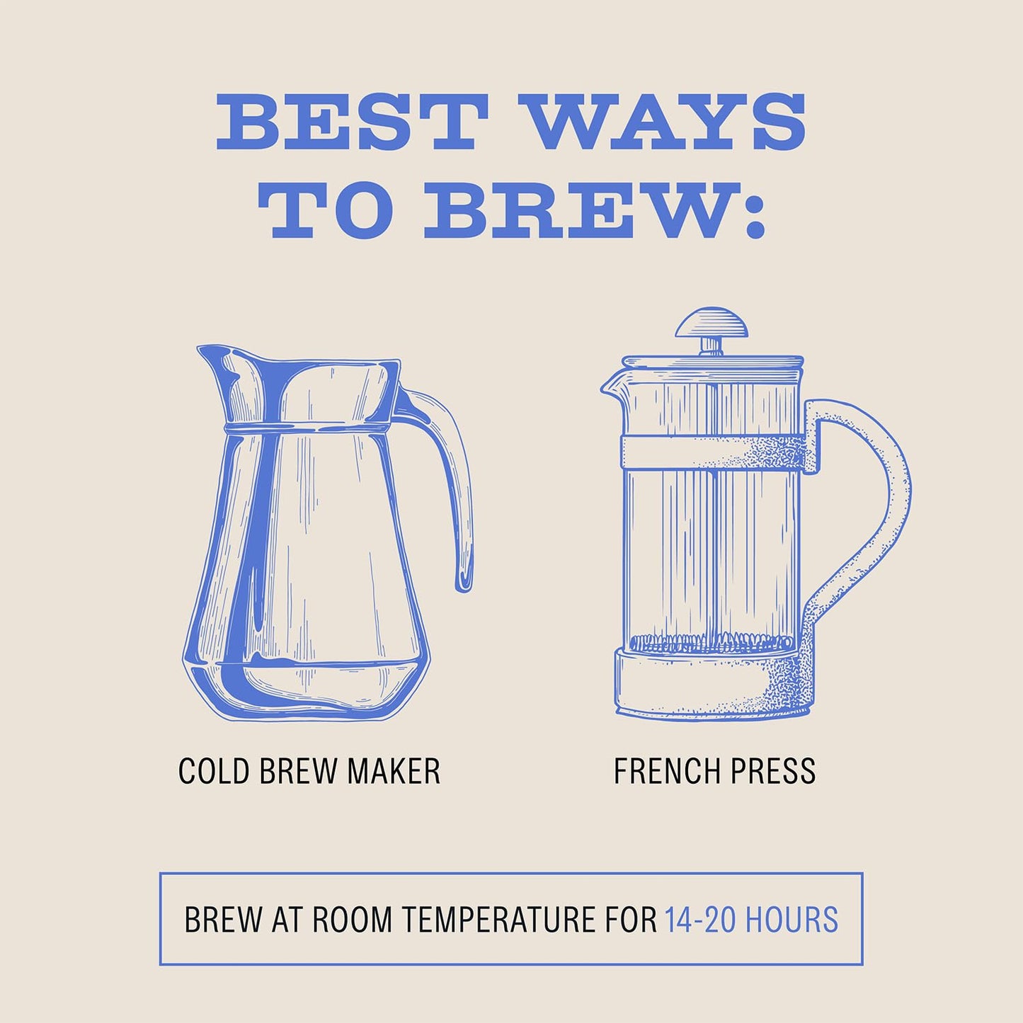 Bizzy Organic Cold Brew Coffee | Dark & Bold Blend | Coarse Ground Coffee | Dark Roast | Micro Sifted | Specialty Grade | 100% Arabica | 2 LB