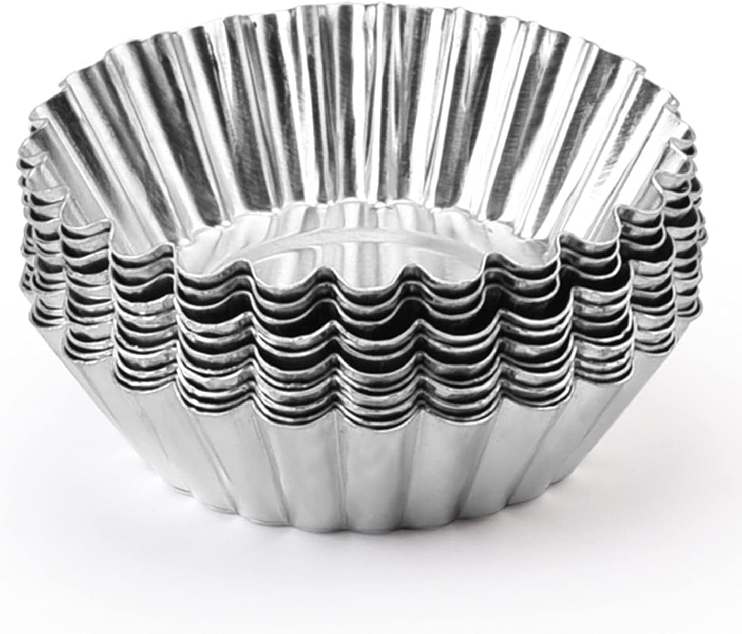 Tosnail 50 Pieces Aluminum Egg Tart Mold Small Tart Pie Tin Mini Cupcake Cake Muffin Cookie Mold Baking Cups