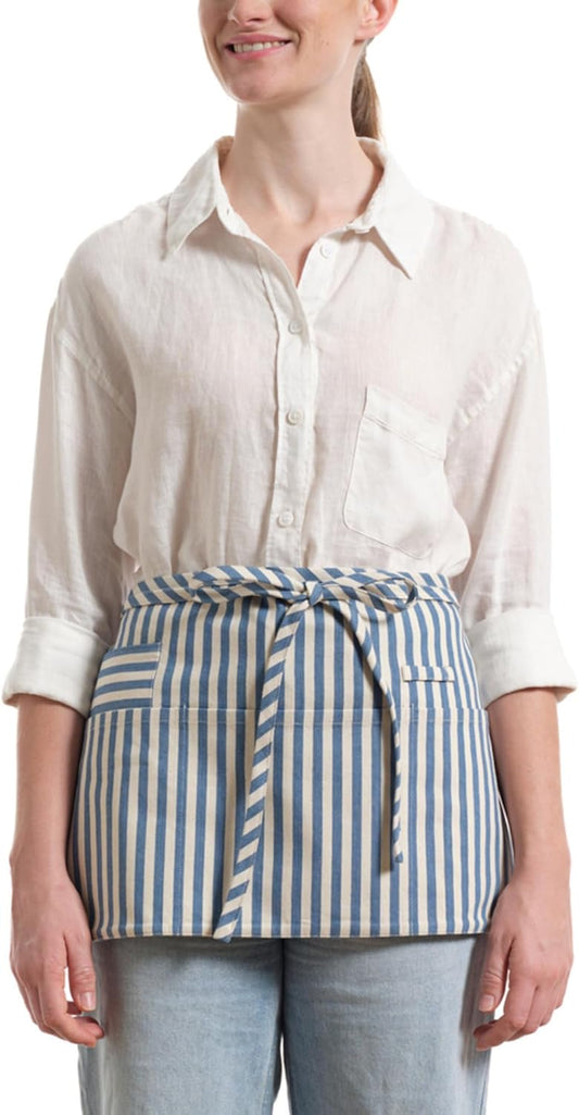 MEEMA Waist Apron with 3 Pockets | Waitress Apron | Waitress Apron with Pockets | Half Aprons With Pockets | Server Aprons Women