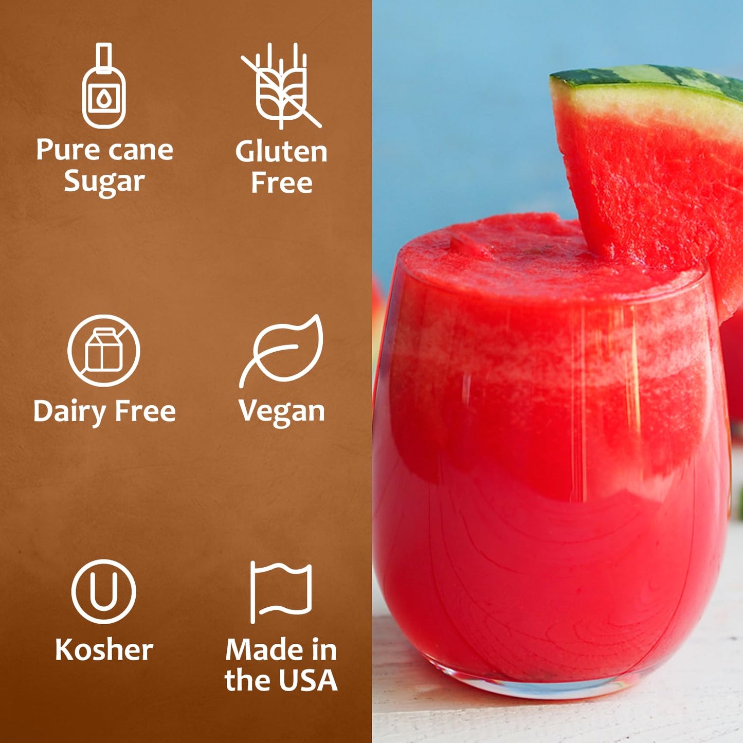 Syruvia Watermelon Syrup (25.4 fl oz) - Refreshing Watermelon Flavor in Every Drop – Kosher, Gluten-Free, Perfect for Elevating Your Culinary and Beverage Adventures