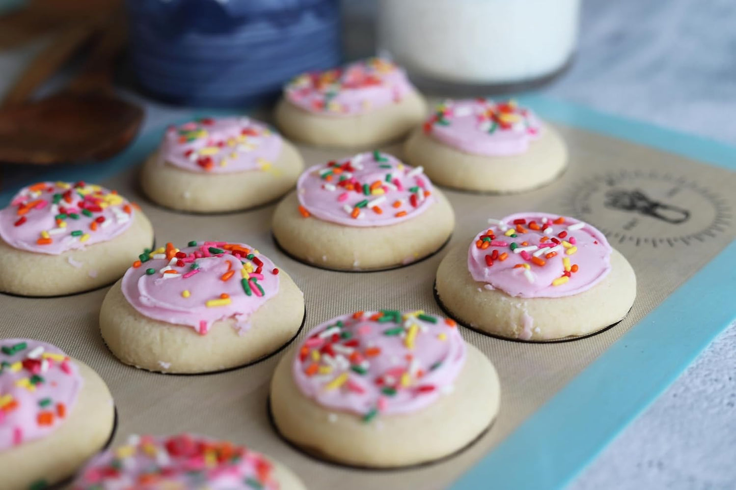 Silicone Baking Mats, Half Size Baking Mats For Cookies, Pack Of 4, Oven Safe, (11.5 X 16.5), Non-Stick, Silicone Baking Sheet Liner, Perfect For Baking Macarons And Cookies