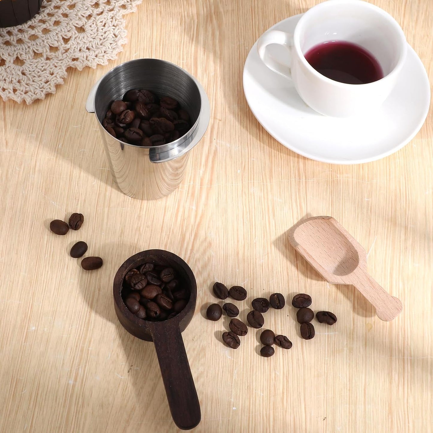 Coffee Dosing Cup 58mm, Stainless Steel Dosing Cup Compatible with All 58mm Portafilter, Coffee Powder Cup, Coffee Powder Feeder, Coffee Machine Accessories