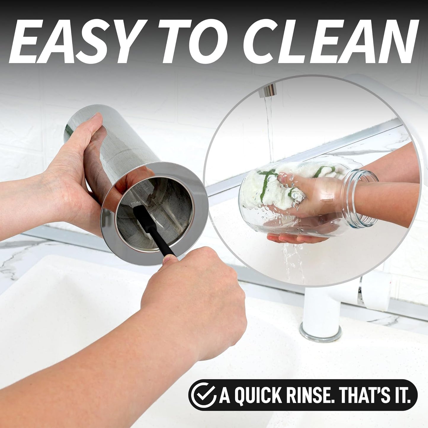 Zulay Kitchen 1 Gallon Cold Brew Coffee Maker – Thick Glass Pitcher with Stainless Steel Filter, Lid & Spout – Large Mason Jar Container Dispenser - Iced Coffee & Sun Tea Brewer for Fridge – Silver