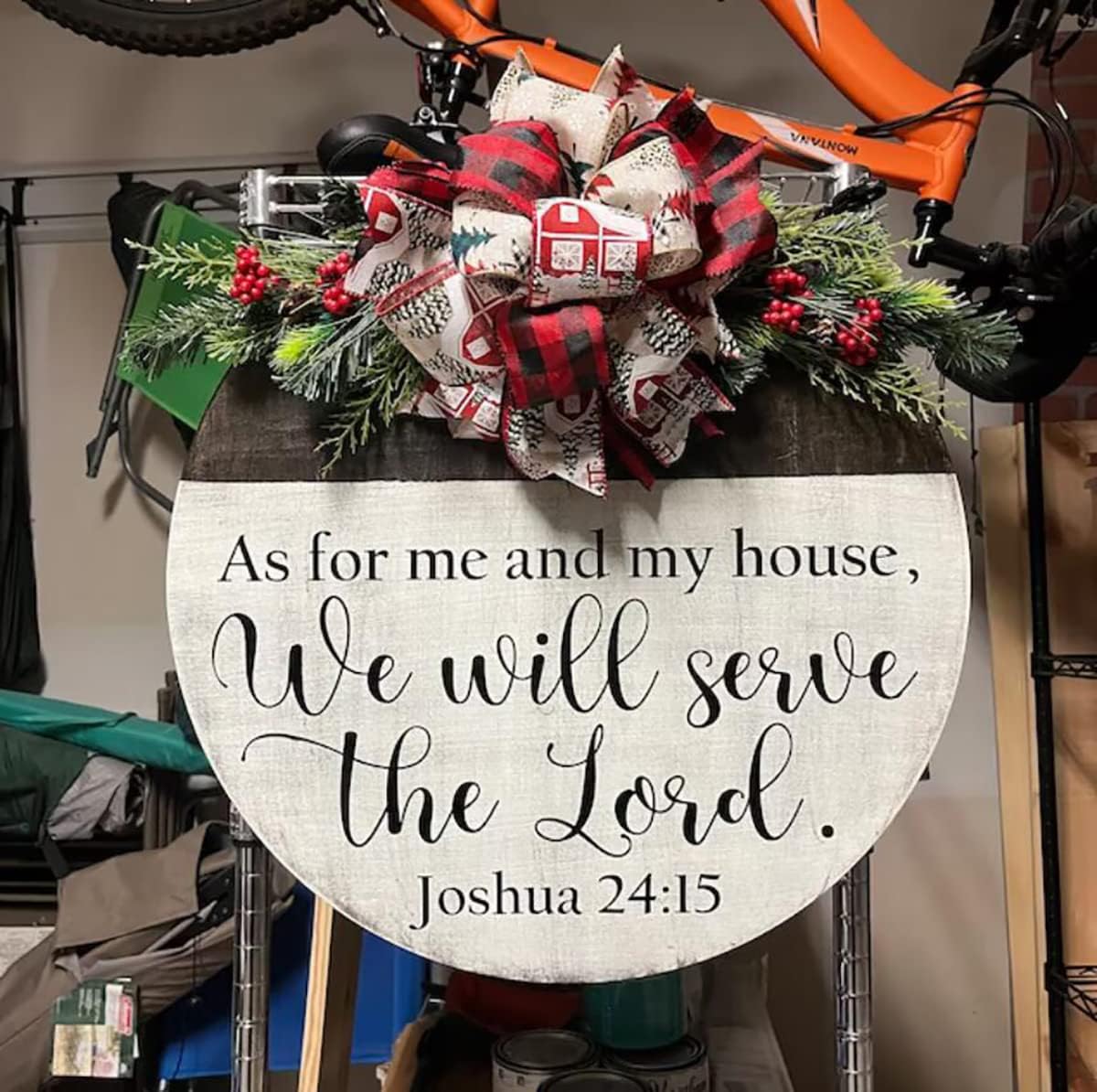 Round Christian Stencils 12” Religious Faith Stencil Jesus Plastic Stencils for Painting on Wood Canvas Mat Door Hanger