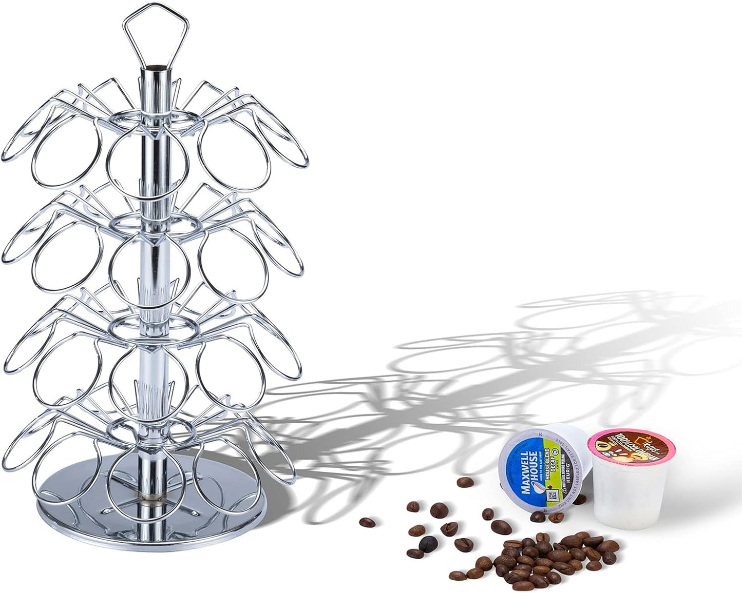 Rice rat K cup Holder Storage Coffee Capsules Pod Holder Carousel 4 Tier Compatible with 36 K-Cup Pods