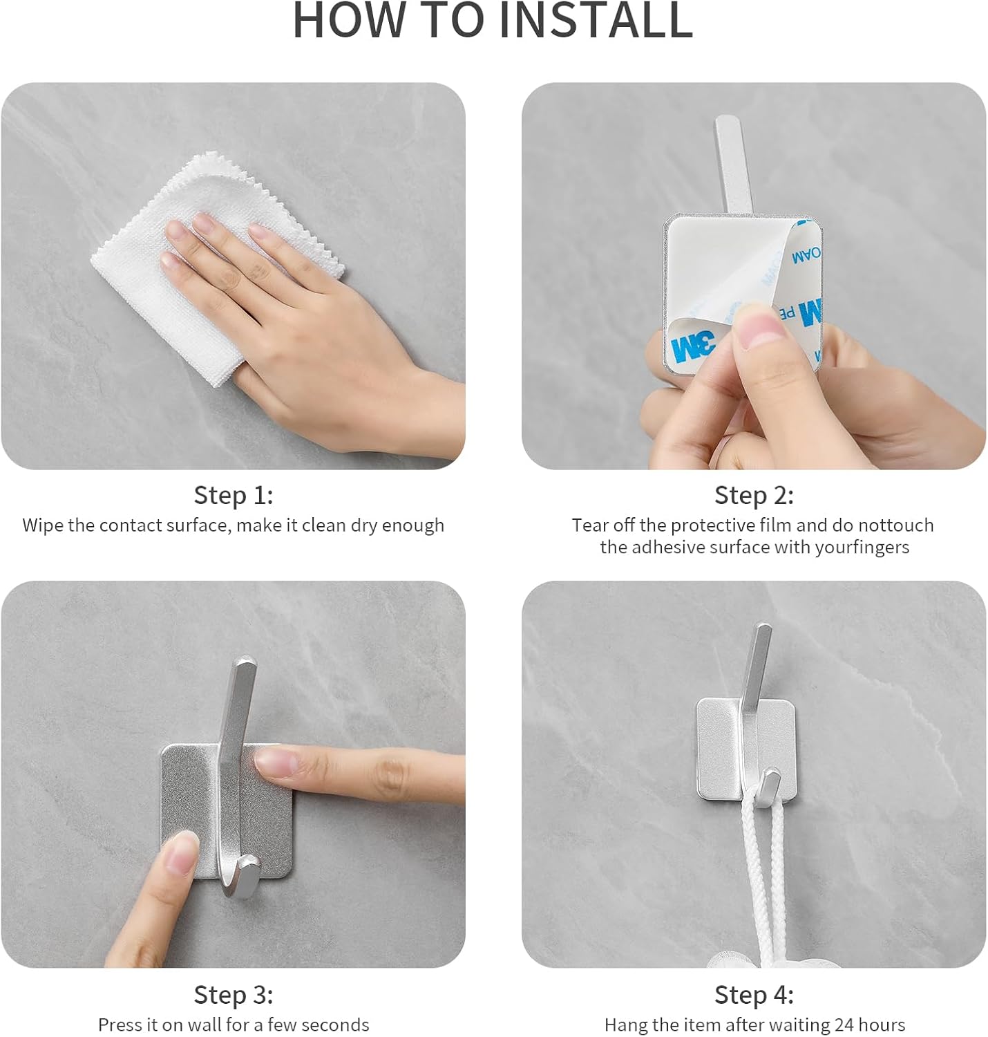 Paoli Heavy Duty Adhesive Wall Hooks (4, Emerald)