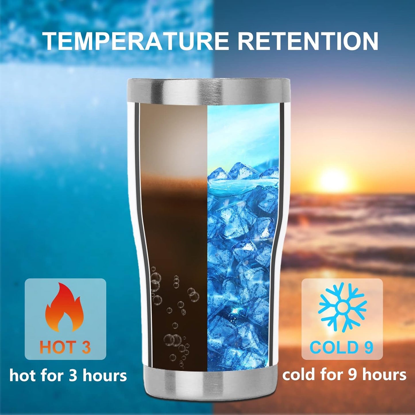 DOMICARE 20oz Tumbler with Lid Stainless Steel Tumblers Bulk, Double Wall Vacuum Insulated Coffee Travel Mug Powder Coated Tumbler, 12 Pack White