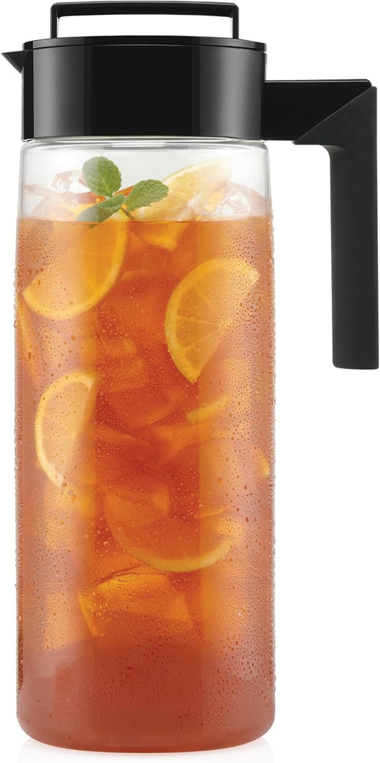 Takeya Patented and Airtight Pitcher Made in the USA, BPA Free, 2 qt, Black