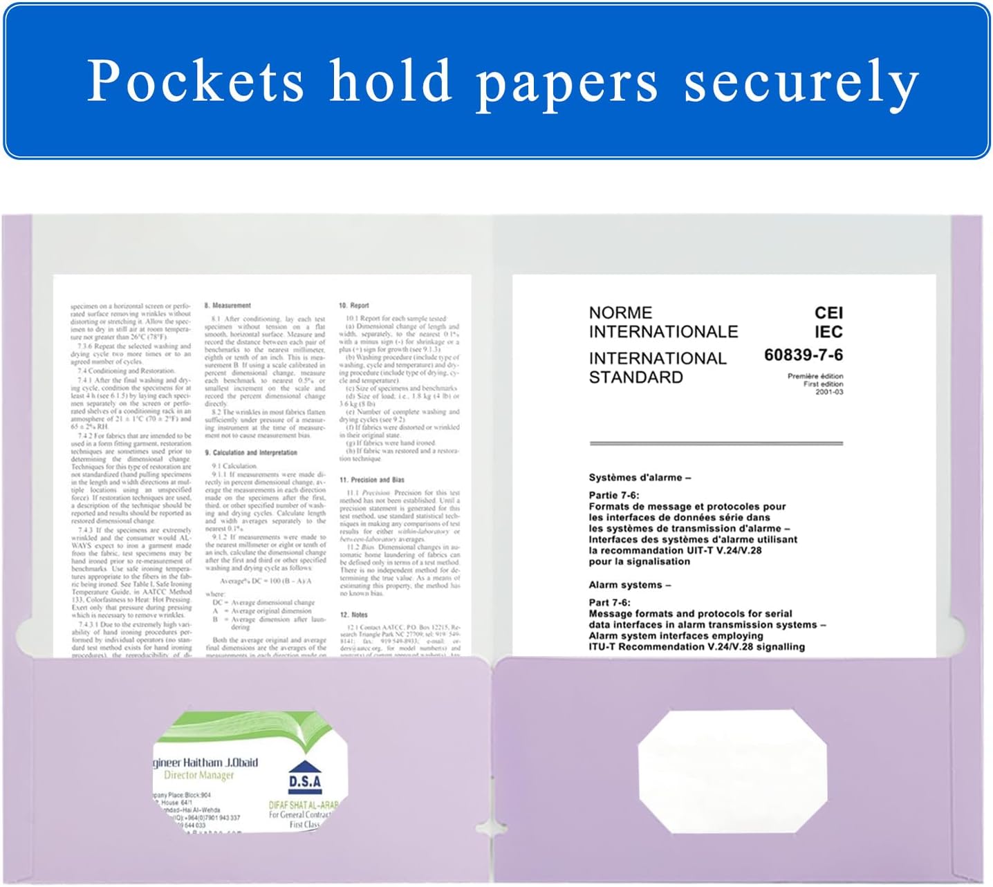 Zzrywuty File Folders with Pockets Letter Size, 25-Pack Paper Folders with Card Slot, Two Pocket Folders for School Students, Businessmen, Home and Office Workers（Purple）