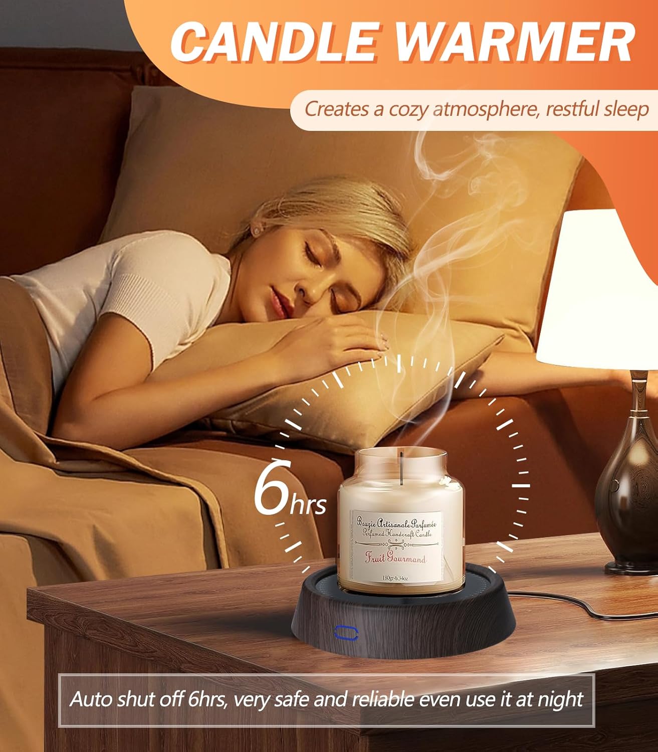 Mug Warmer - 25W Coffee Warmer for Desk Auto Shut Off, 3-Level Temp with Indicator Lights, Smart Candle Warmer Plate, Cup Warmer Heated Coaster for Coffee, Milk, Tea, Safely Use for Office/Home