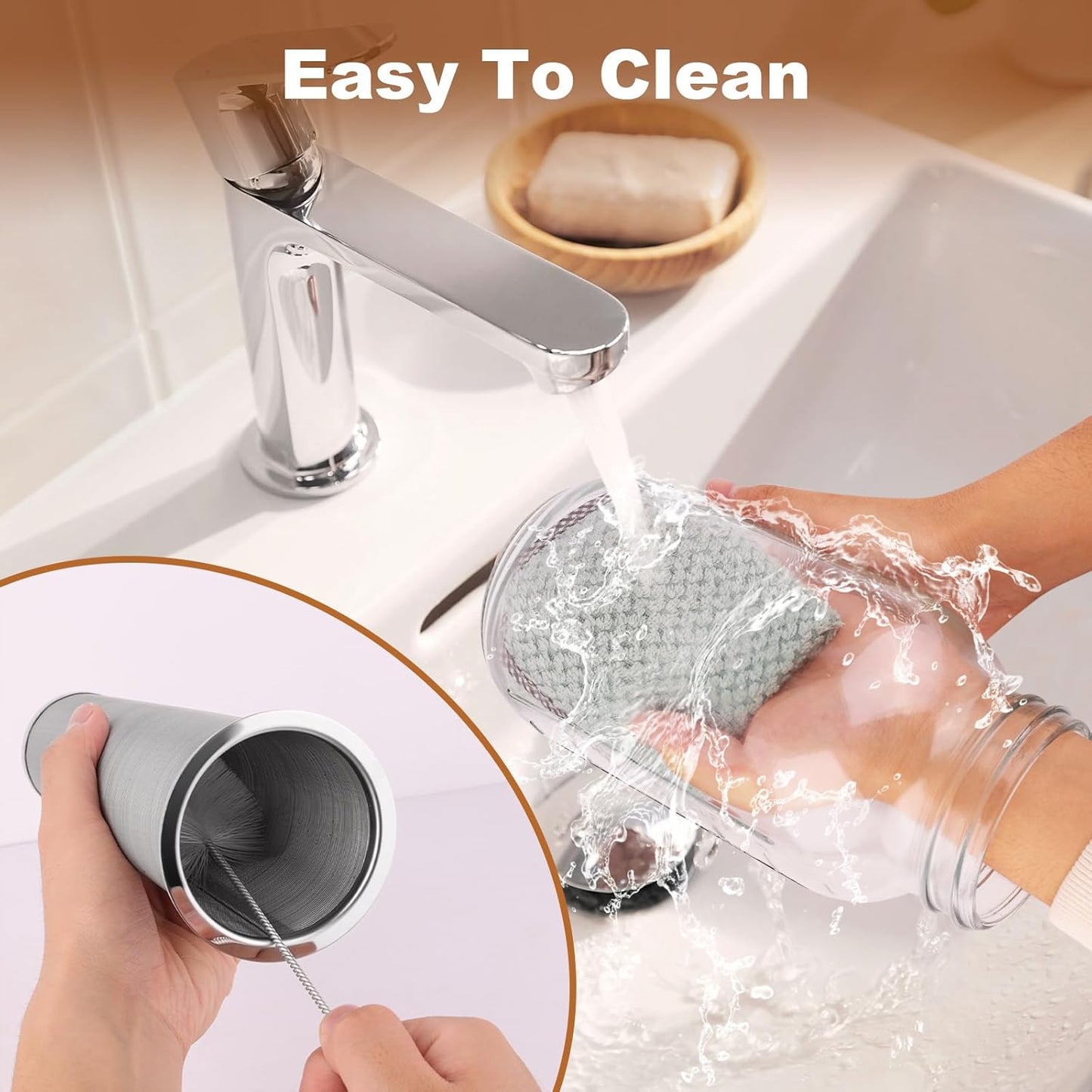 Cold Brew Coffee Maker,64 oz Mason Jar Pitcher with Stainless Steel Filter, Pour Spout Handle Lid, Heavy Duty Glass Airtight & Leak-Proof Pitcher for iced coffee Tea Lemonade