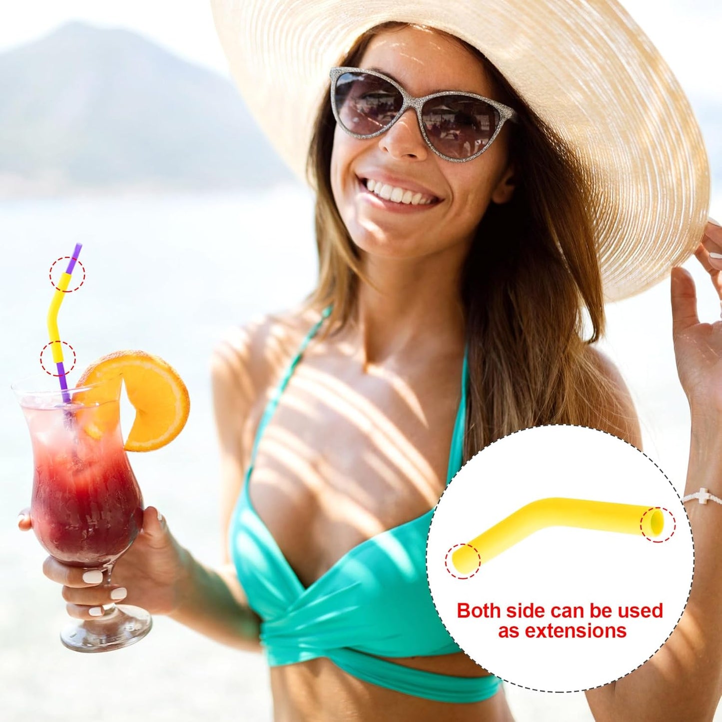 6Pcs Metal Straw Silicone Tips 5/16 IN Wide(8mm Outer Diameter) Multi-color Food Grade Rubber Flex Elbow Straw Covers Replacement Tip for Stainless Steel Metal Straws,6 Colors