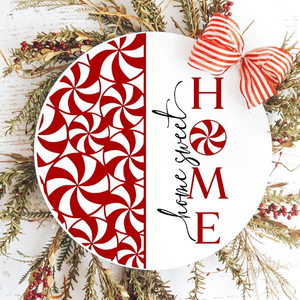 Christmas Stencils for Painting on Wood 12” Christmas Stencil Xmas Holiday Stencil Round Believe Snowman Templates for Porch Door Decor