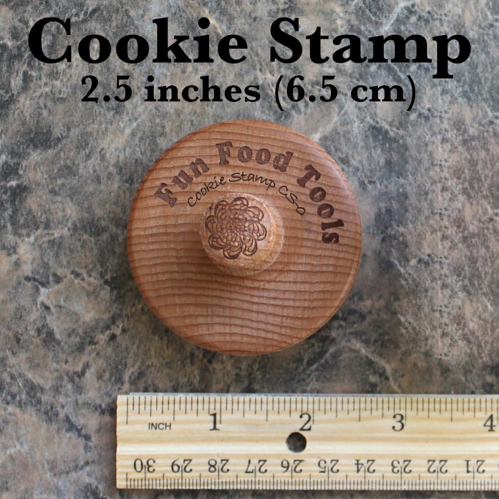 Wood Cookie Stamp, 2.5 Inch (Angel CS-091)