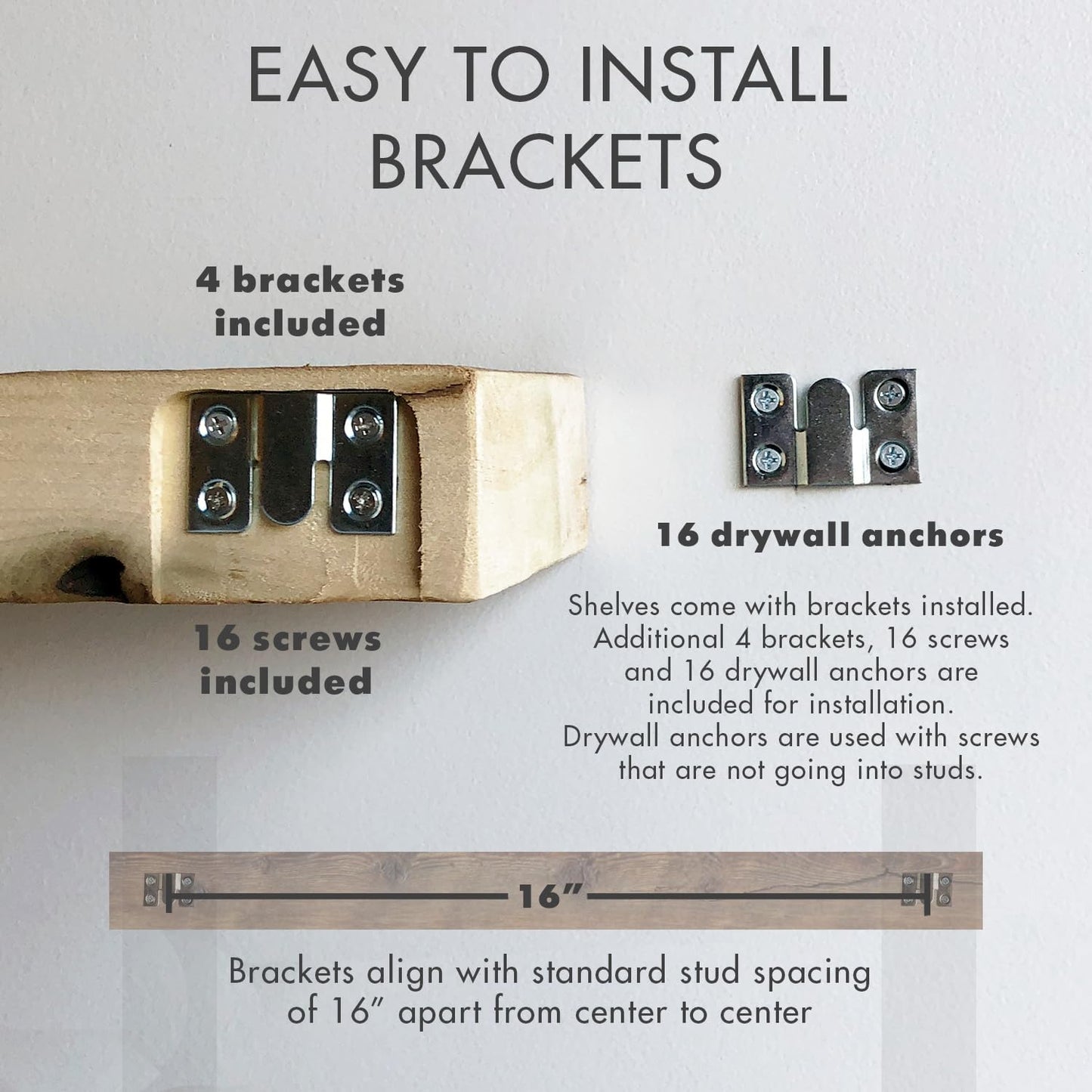 Urban Legacy Reclaimed Barnwood Planks | Floating Shelves for Wall w/Flush Mount Shelf Bracket Set Included | Set of 2 (Coffee Bean, 30"x 4.5"x 2")