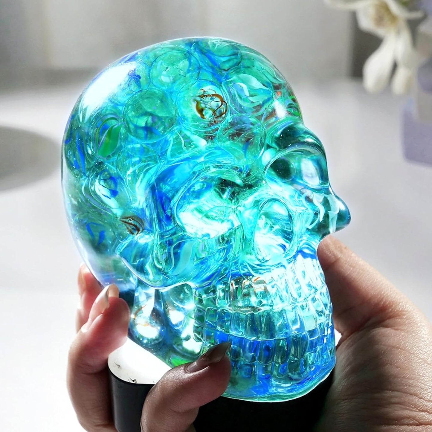 LET'S RESIN Resin Molds Silicone, 1 Pc Large Silicone Skull Epoxy Molds with 4 Pcs Small Skeleton Epoxy Resin Molds for Resin Casting Art Crafts, Candle Making, Home Decor, Pendants, Keychains
