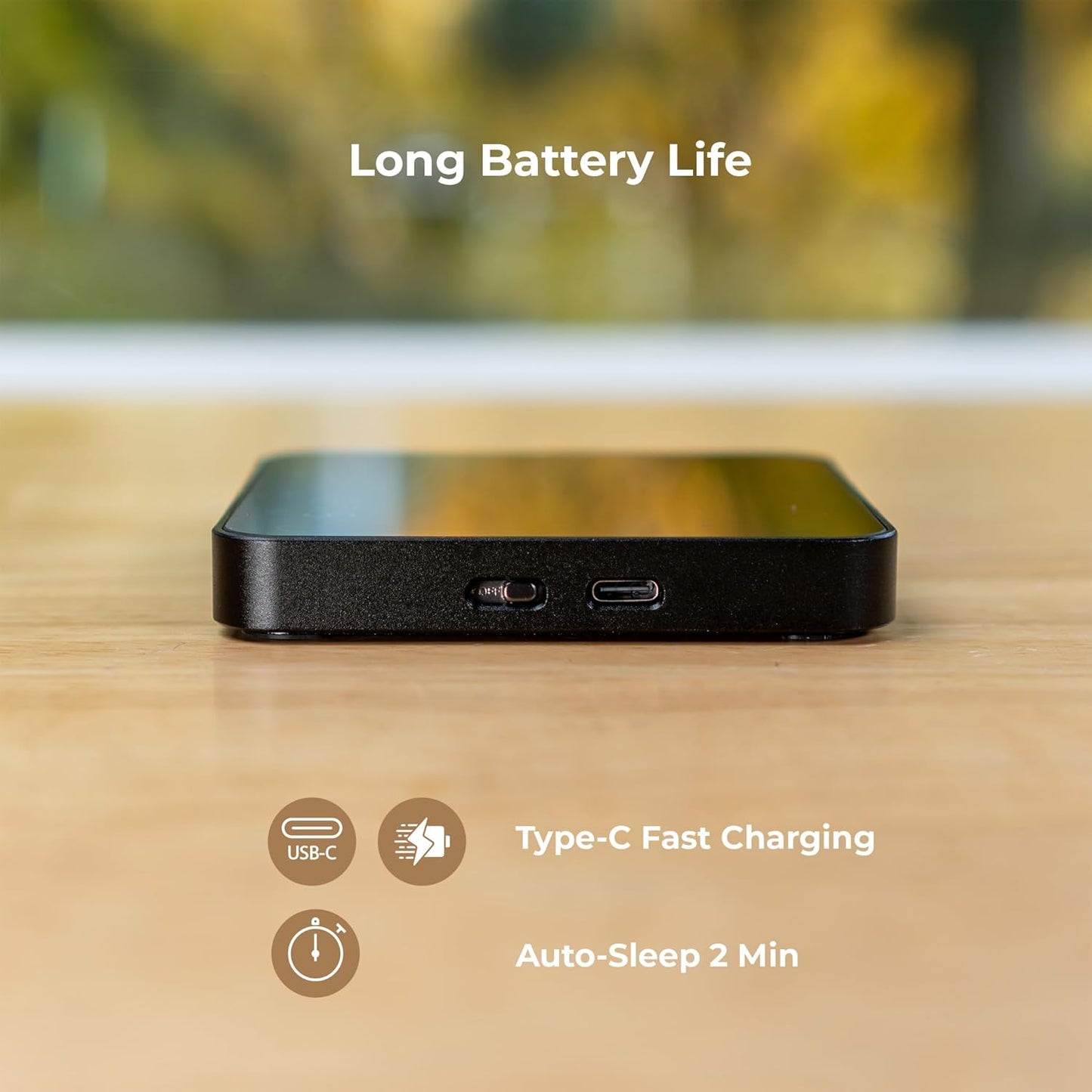 MiiCoffee Minipress Coffee Scale, Auto Timer for Espresso and Pour-Over Coffee, Aluminum Body & Glass Top