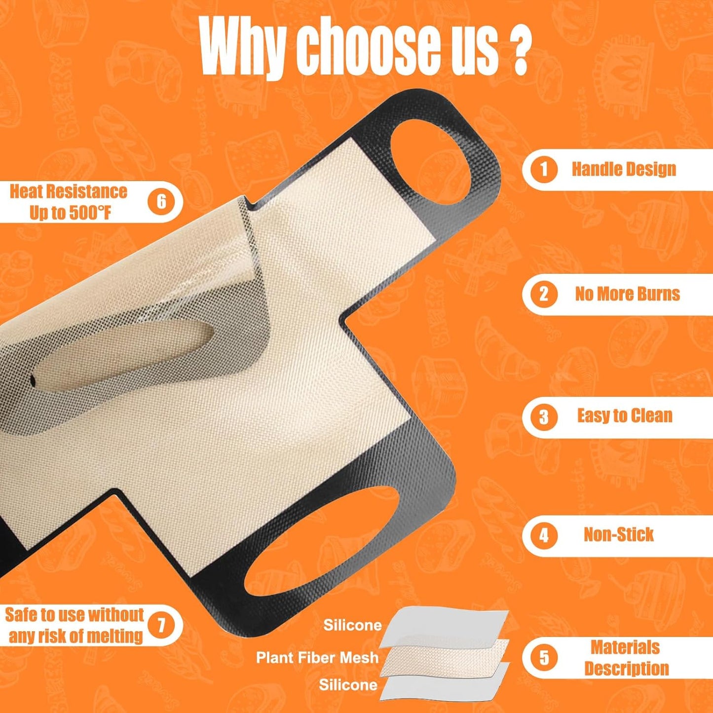 2Pcs Reusable Silicone Bread Loaf Pan Liner, Food-Grade Silicone Bread Sling, Sourdough Bread Baking Mat, Loaf Pan Lifters, Non-Stick&Easy Clean Dough Transfer Tool, Fits 9x5 or 1.5lb Loaf Pans,Black