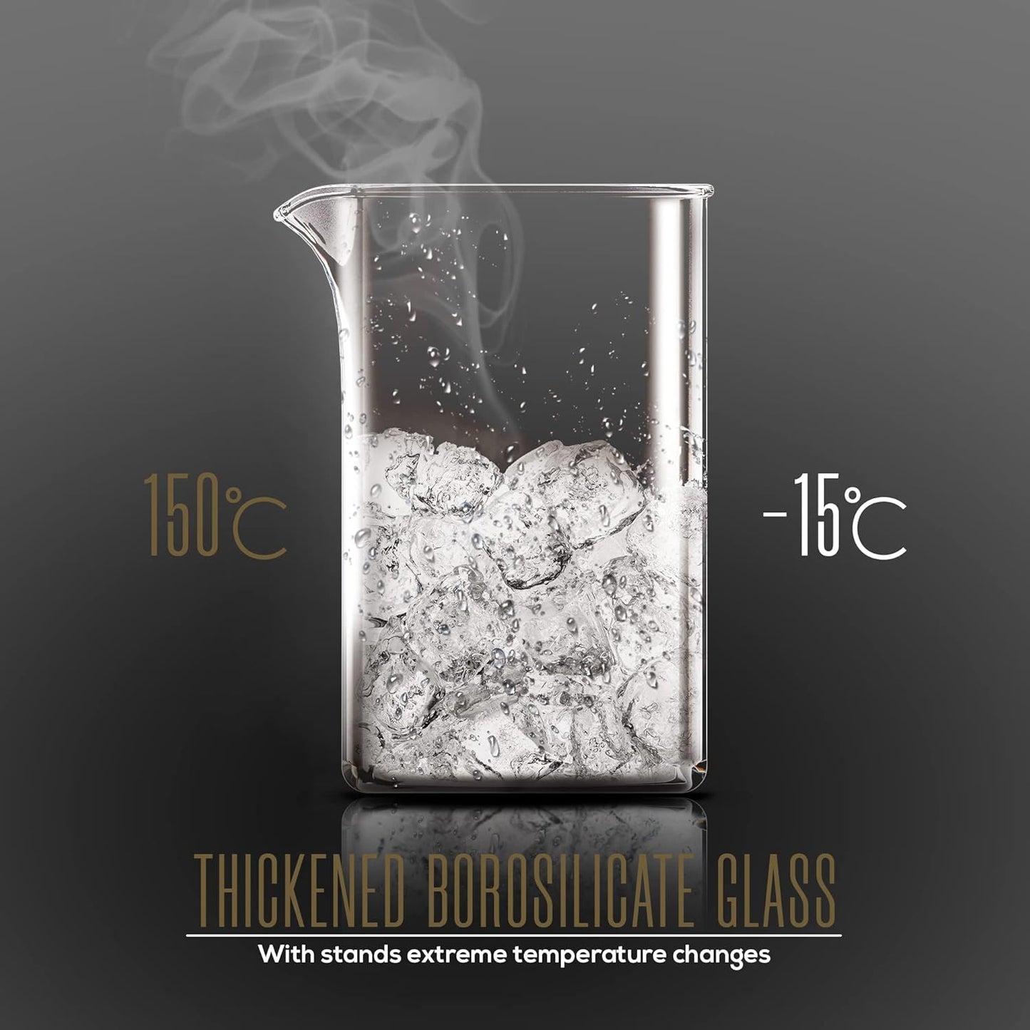 Utopia Kitchen 12 Ounce 0.35 Liter French Press Coffee Maker, Tea Maker, Travel Coffee Presses, Heat Resistant Thickened Borosilicate Coffee Pot for Camping Travel Gifts, Gold Pack of 1