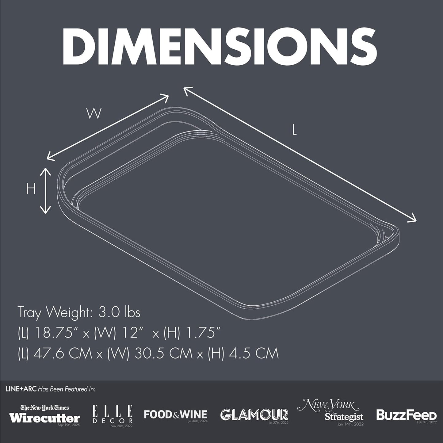 LINE+ARC Waterproof, Easy-to-Clean, 18"x12" Serving Tray Extra Large Handles (Mint) 100% Food-Grade Melamine for Breakfast, Dinner, Bed, Tea, Crafts, Decorative, TV, Couch, Outdoor, Patio