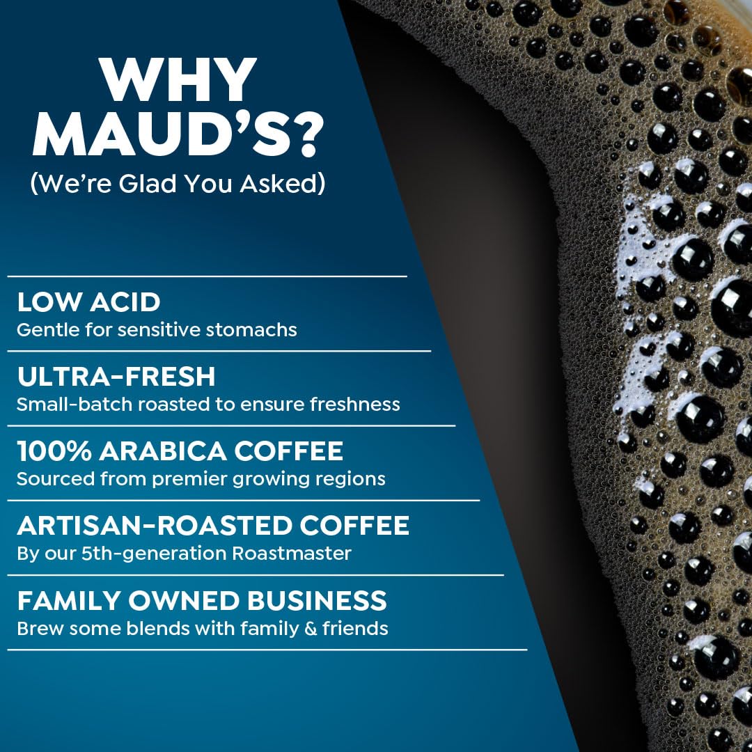 Maud's Decaf Medium Roast Coffee Pods, 100 ct, Decaffeinated Recyclable Single Serve Pods – 100% Arabica Coffee, Compatible with Keurig K Cups Maker