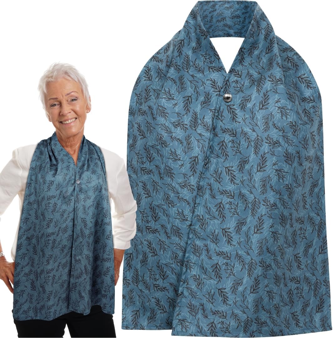 Adult Bib Scarf - Dignified Alternative to Bibs | Washable and Reusable Clothing Protectors for Eating