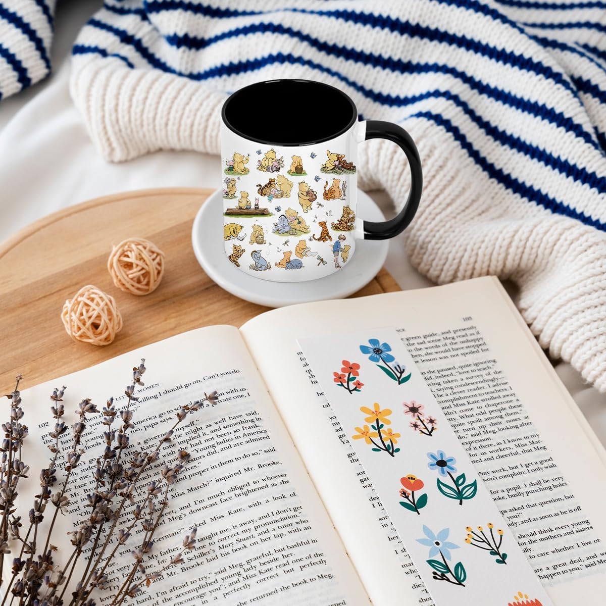 Honey Bear Coffee Mug, Cute Bear Design Gifts, Bears Theme Coffee Mug, Pooh Lover Gift, Winnie Gift for Women Friends, Pooh Gifts for Birthday Christmas