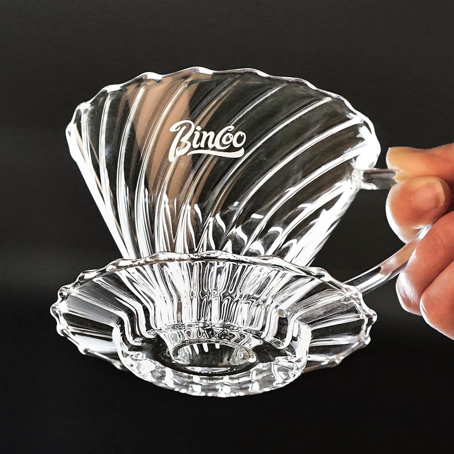 Pour Over Coffee Maker Set, Drip Coffee Maker, Included Borosilicate Glass Coffee Carafe & Coffee Dripper & 50 Pcs Size 02 Paper Filter, 16oz(500ml) (Clear Set)