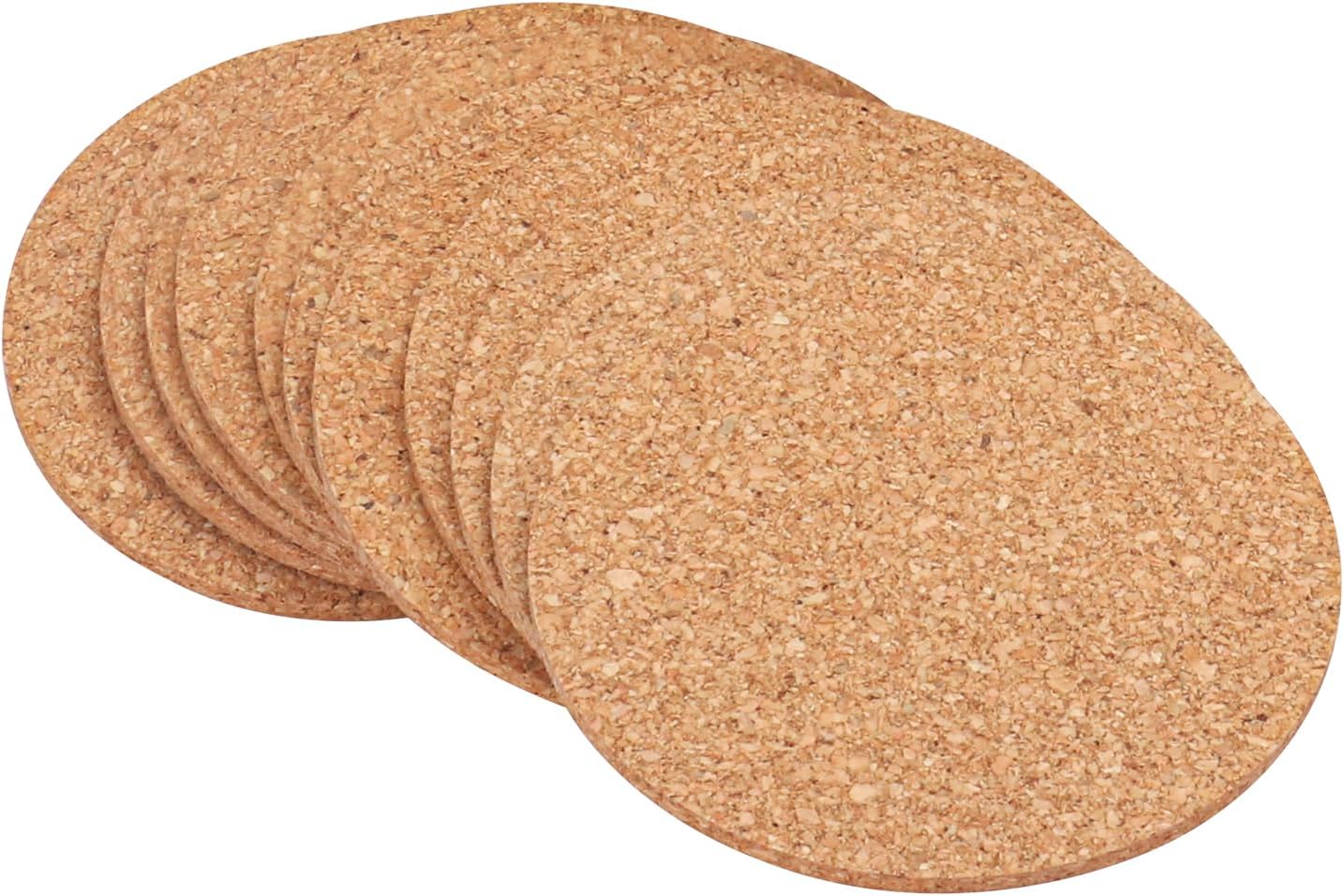 180 Pack 3.5 Inch Round Cork Coasters, Cork Drink Coasters for Drinks, Suitable for Tabletop, Decor, Resistant, DIY Project
