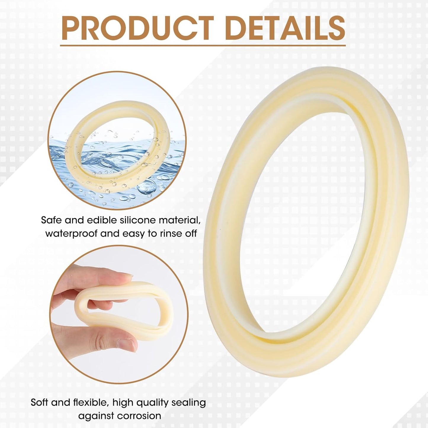 2PCS Gasket Replacement Parts for Breville,54mm Silicone Steam Ring Compatible with Breville Espresso Machine 878/870/860/880, Sage Espresso Machine Parts, Replacement Felt Washer for Breville