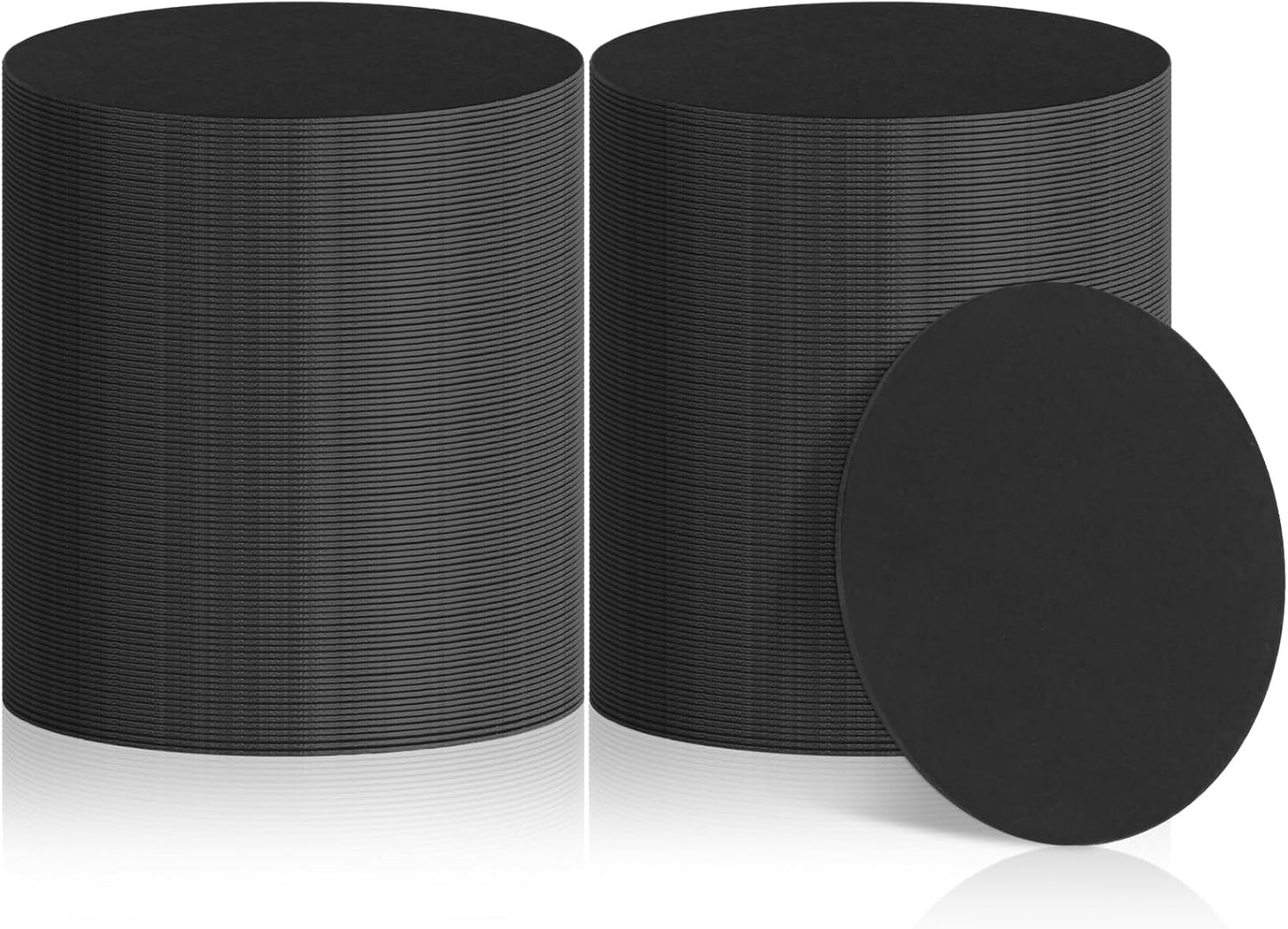 TaoBary 200 Pcs Disposable Paper Coasters Bulk 1MM, 4 Inch Round Cardboard Coasters Blank for Bar Drinks DIY Crafts Arts Wedding (Black)