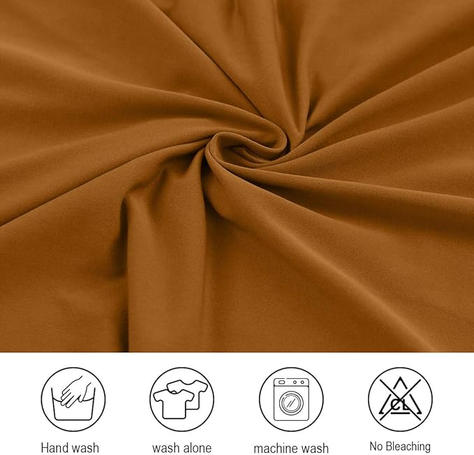 JQinHome 4 Pcs Dining Chair Slipcover, High Stretch Removable Washable Chair Seat Protector Cover for Home Party Hotel Wedding Ceremony