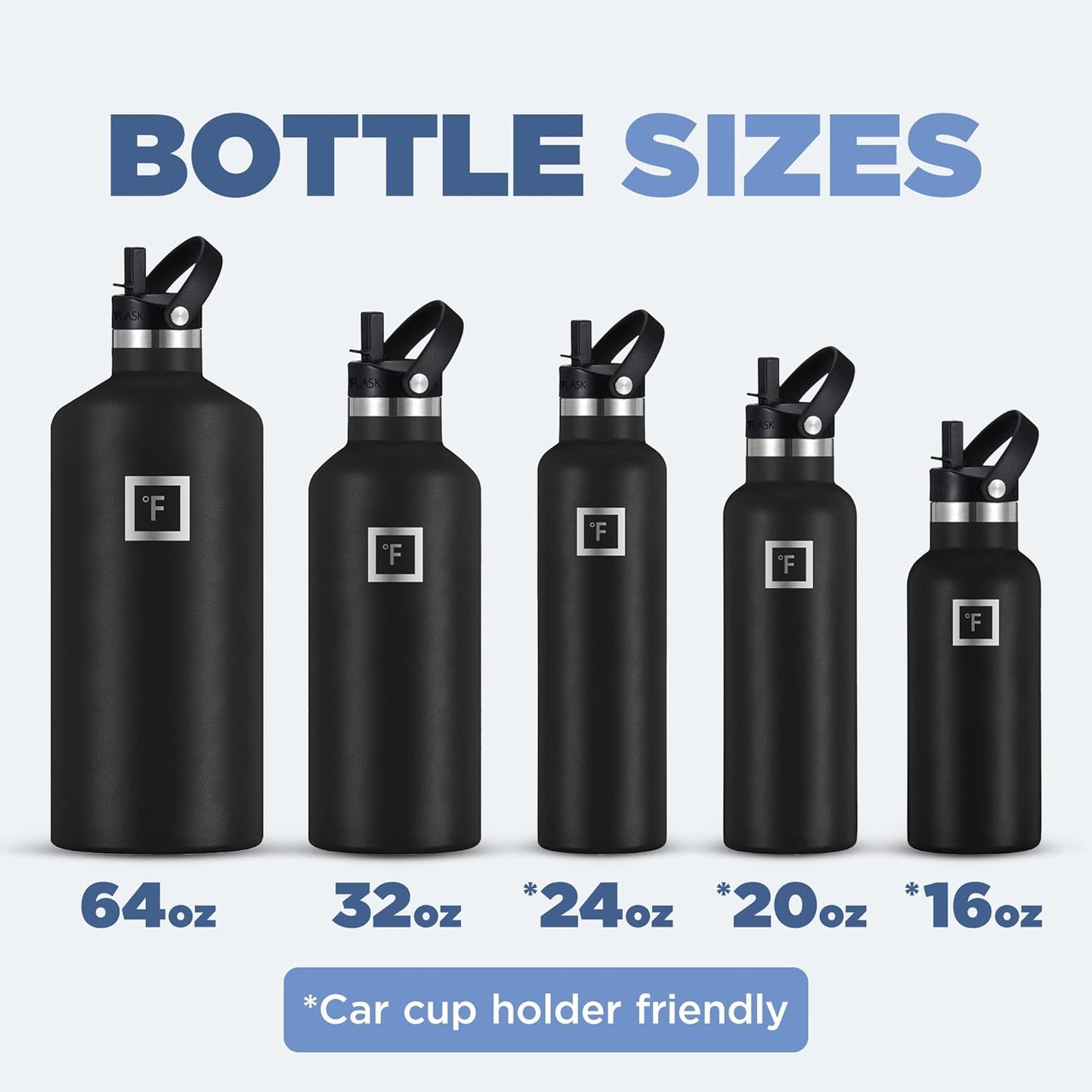 IRON °FLASK Camping & Hiking Hydration Canteens - 3 Lids (Narrow Straw Lid) Leak Proof Vacuum Insulated Stainless Steel - Hot & Cold Double Walled Sports Water Bottle - Lavender, 24 Oz