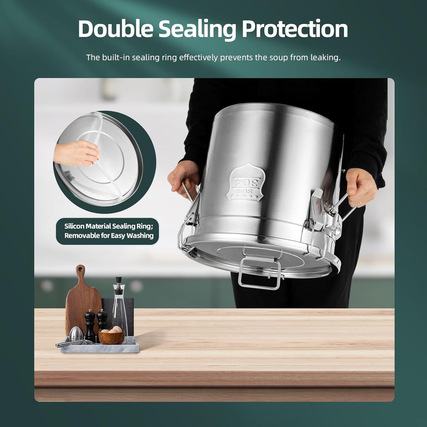 710 OZ Stainless Steel Canister Rice Cereal Grain Storage Containers with Lid Airtight Coffee Bean Storage Milk Flour Sugar Food Storage for Home Bar Restaurant (21L/710 OZ)