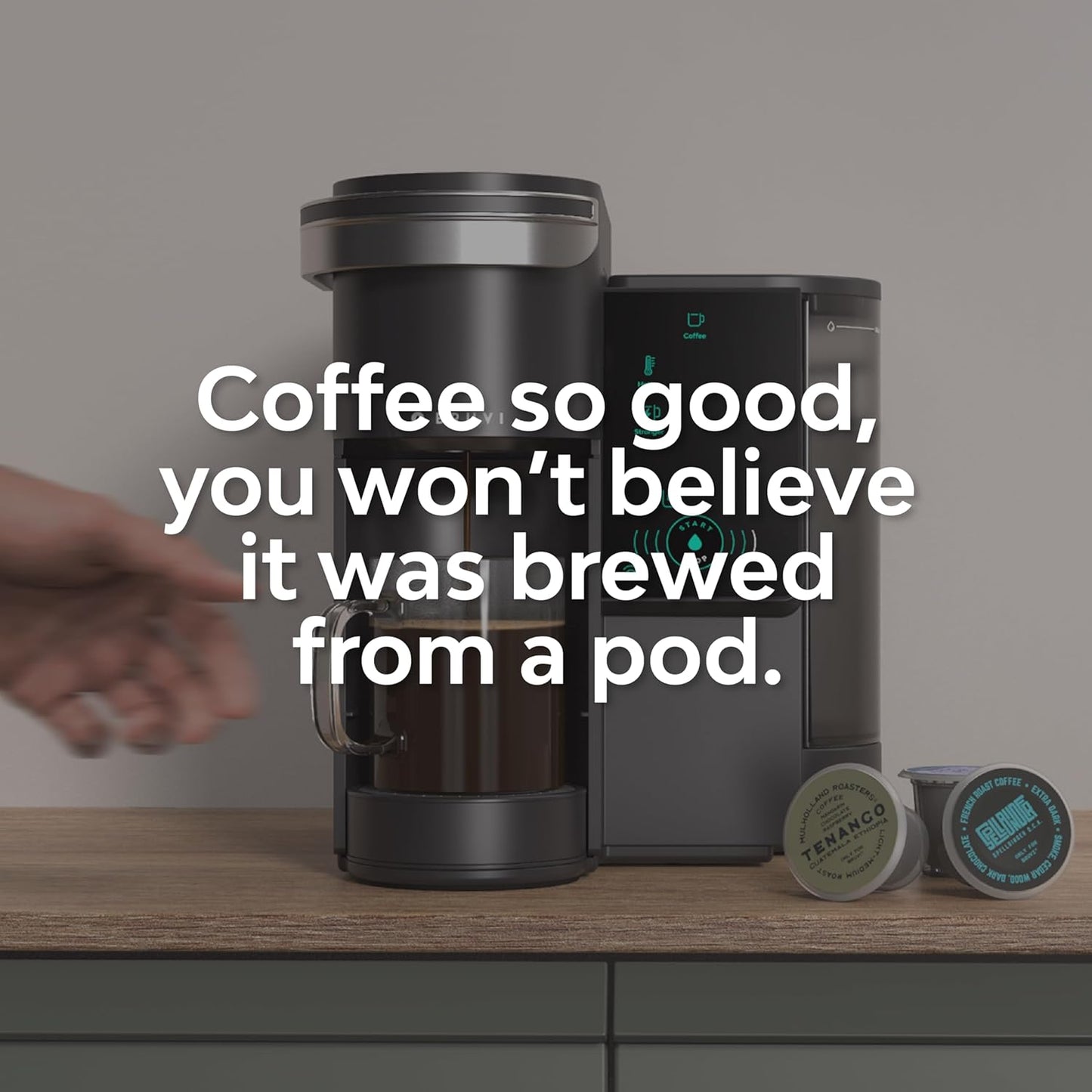 The Bundle | Single-Serve Coffee System | Includes 20 Coffee and Espresso B-Pods Coffee Brewer