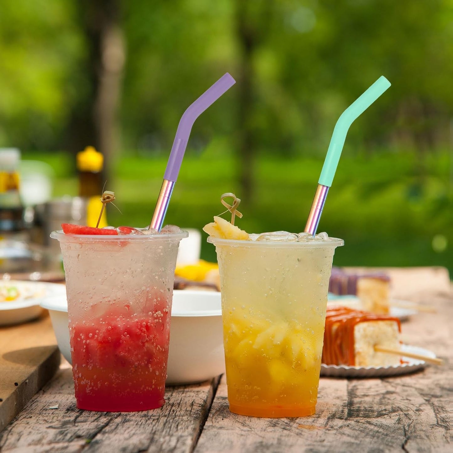 uxcell 6Pcs Silicone Straw Tips, Silicone Straw Elbows Tip, Soft Reusable Metal Straw Covers Fit for 8mm/0.31" OD Stainless Steel Straws, Black