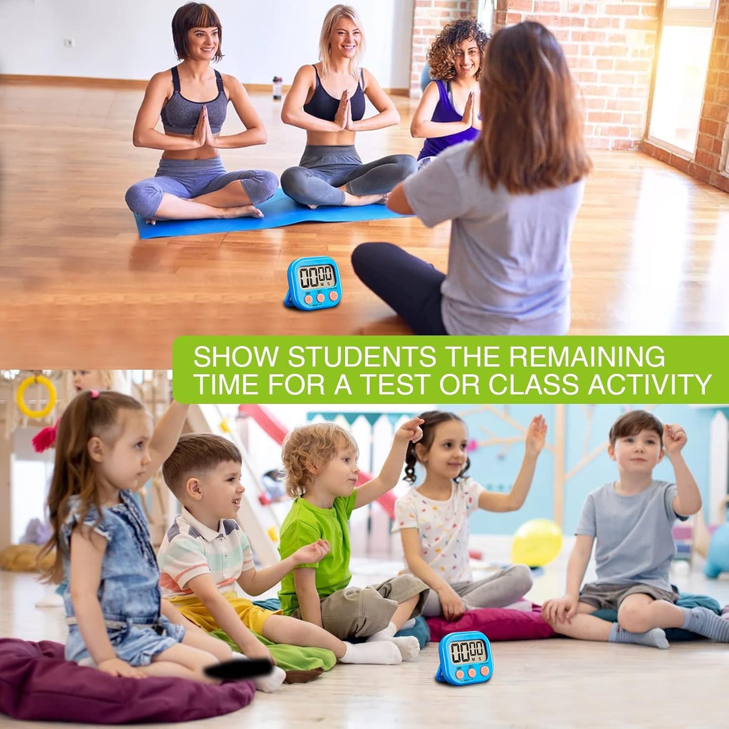 Timers,Classroom Timer for Kids,Kitchen Timer for Cooking,Egg Timer,Magnetic Digital Clock Timer for Teacher,Study,Exercise,Oven,Cook,Baking,Desk - 4 Pack