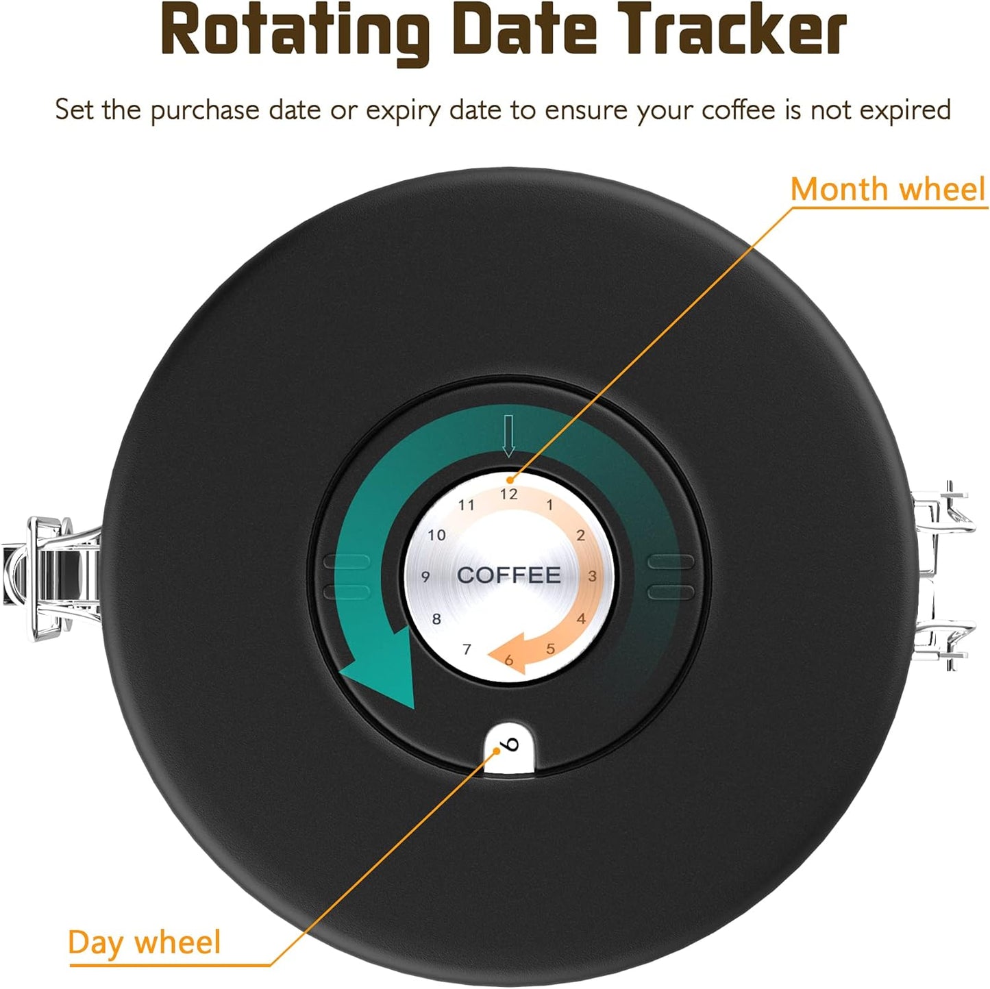 35OZ Coffee Canister for ground coffee with Date Tracker,beige 304 Stainless Steel Kitchen Food Airtight storage container for Coffee Beans or Grounds, Tea, Sugar